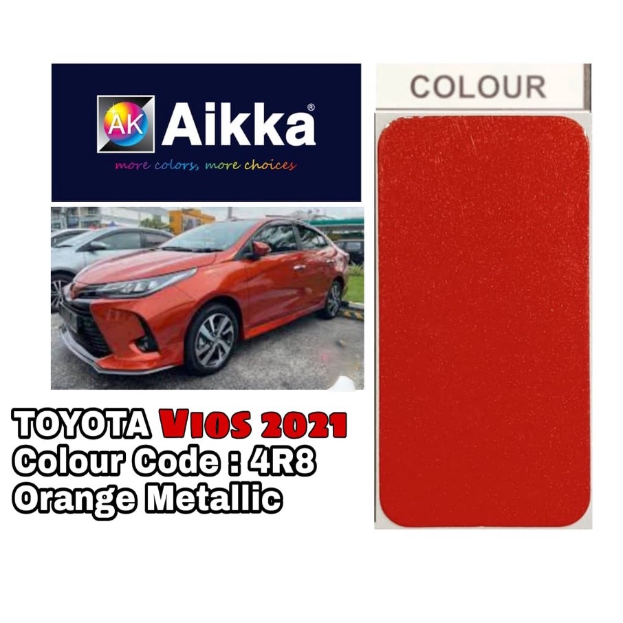 TOYOTA VIOS 2021 4R8 ORANGE METALLIC 2K CAR PAINT / CAT KERETA | Shopee ...