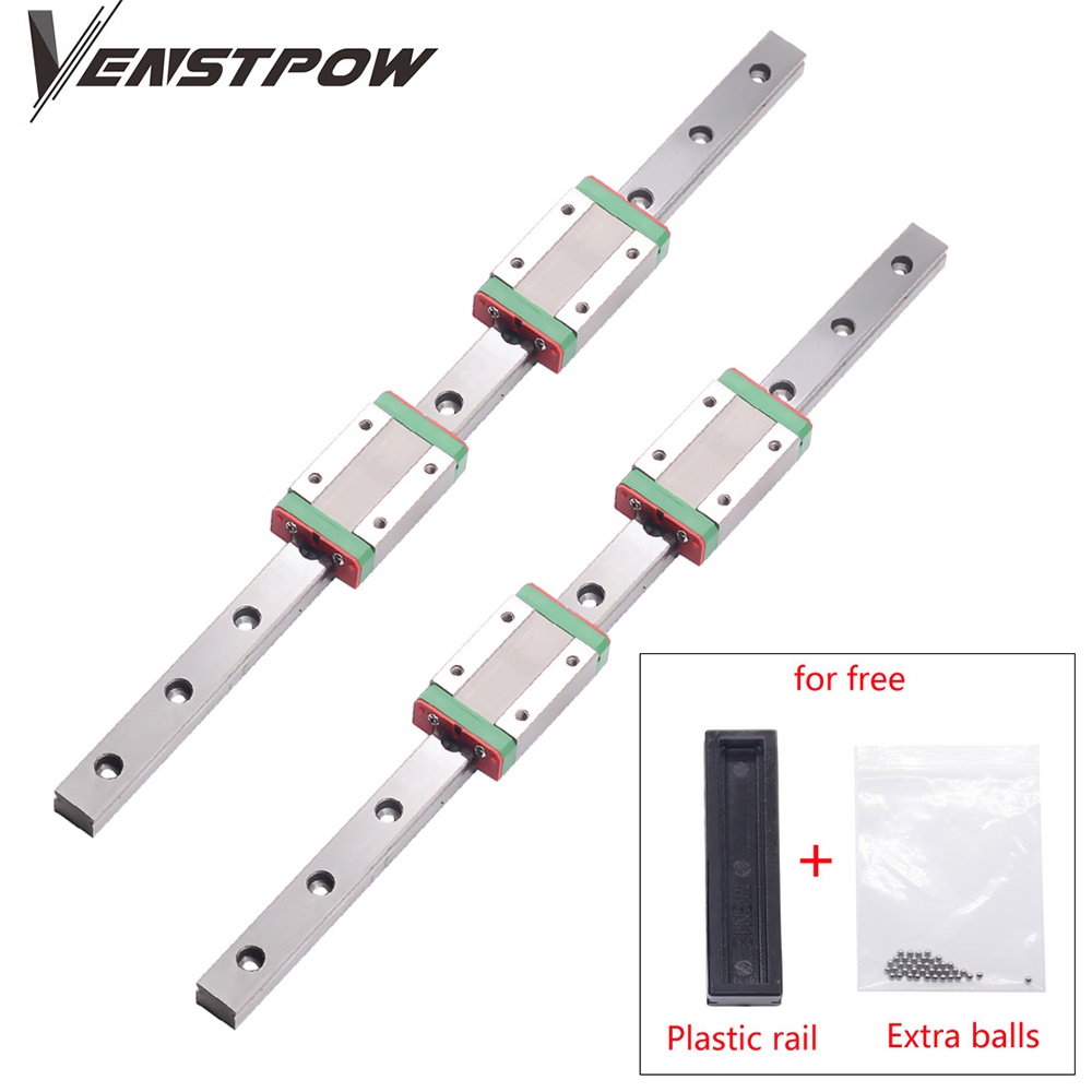 MGN Guide 2pcs MGN Linear Guide+4pcs MGN block MGN7 MGN12 MGN15 MGN9 ...