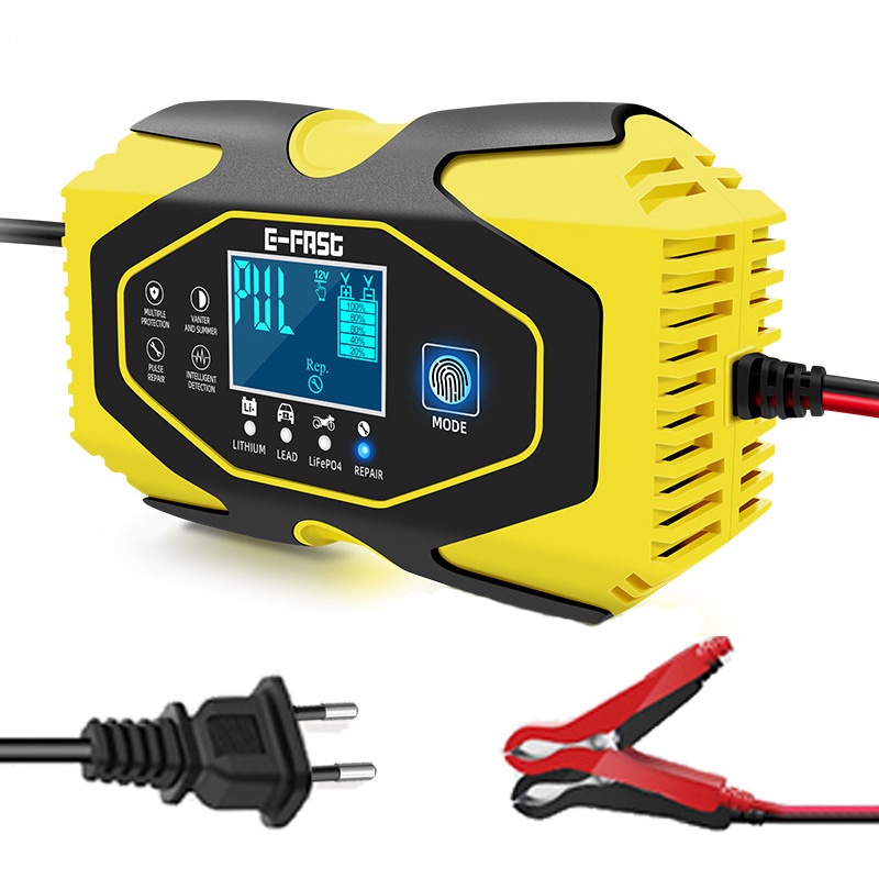 12V 24V 6A Automatic Smart Battery Charger, 3-stage smart Battery