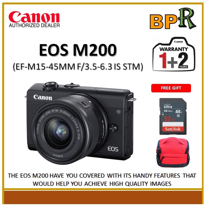 Canon EOS M200 Mirrorless Digital Camera With (15-45mm Lens) - (Canon ...