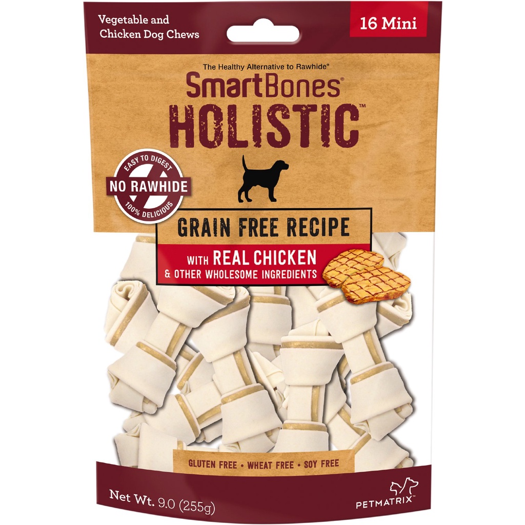 SmartBones Holistic with Real Chicken 16 Mini 255g/ 6 Small 311g ...