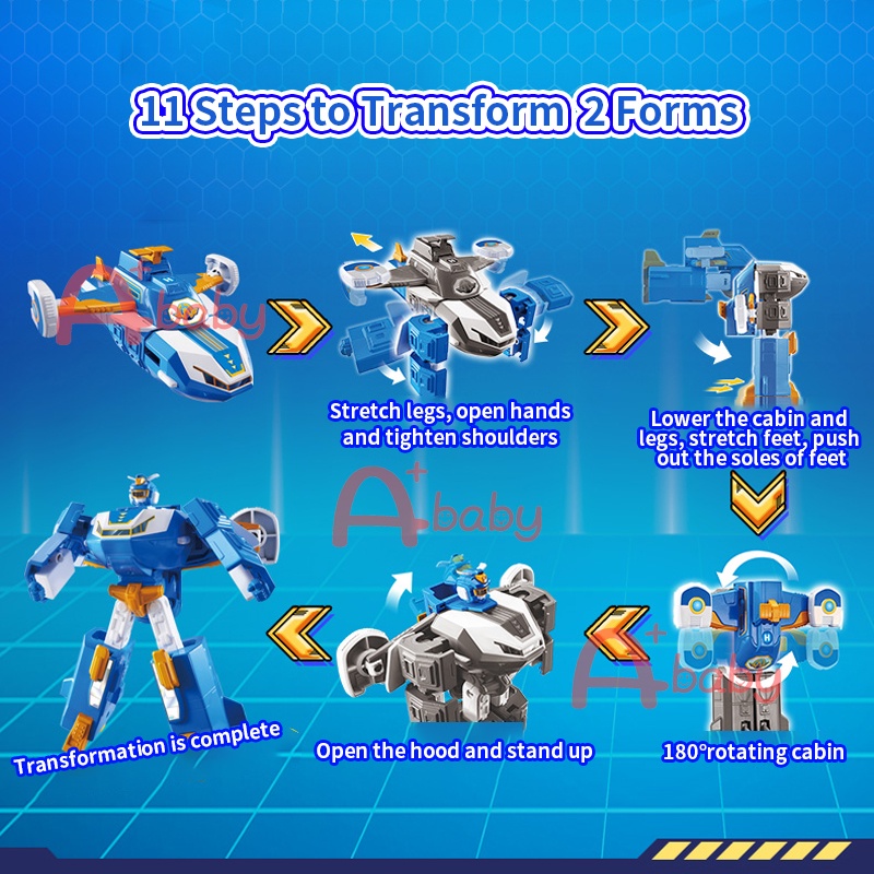 [A+baby]19cm Super Wings Headquarters Base Transform Robot Action ...