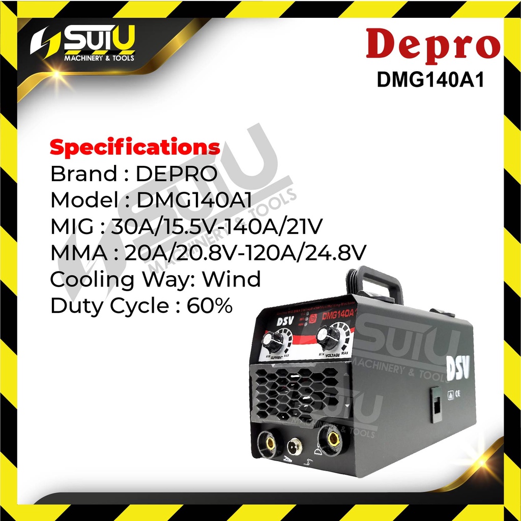 DEPRO / DSV DMG140A1 / AMG140 Gasless MIG / MMA 2IN1 Inverter Welding ...