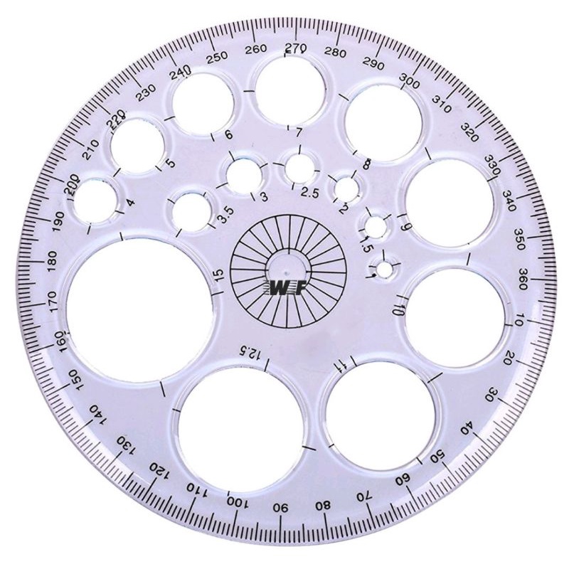 1pcs 360 Degree Protractor Circle Modern Master Template | Shopee Malaysia