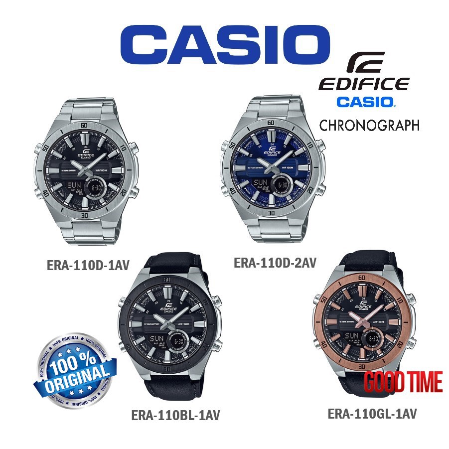 CASIO ORIGINAL EDIFICE ERA 110 SERIES CHRONOGRAPH MEN S WATCH 2 YEARS WARRANTY JAM TANGAN LELAKI JAM CASIO MAN WATCHES