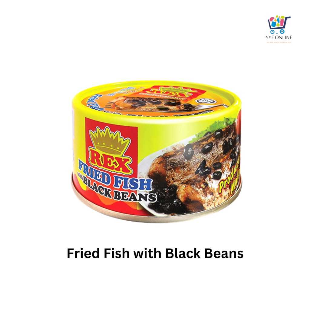 Rex Canned Fried Fish with Black Beans Ikan Goreng dgn Kacang Hitam