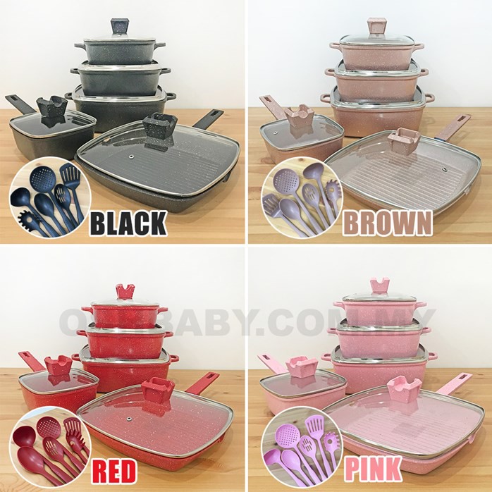 16pc Cookware Set - Purple