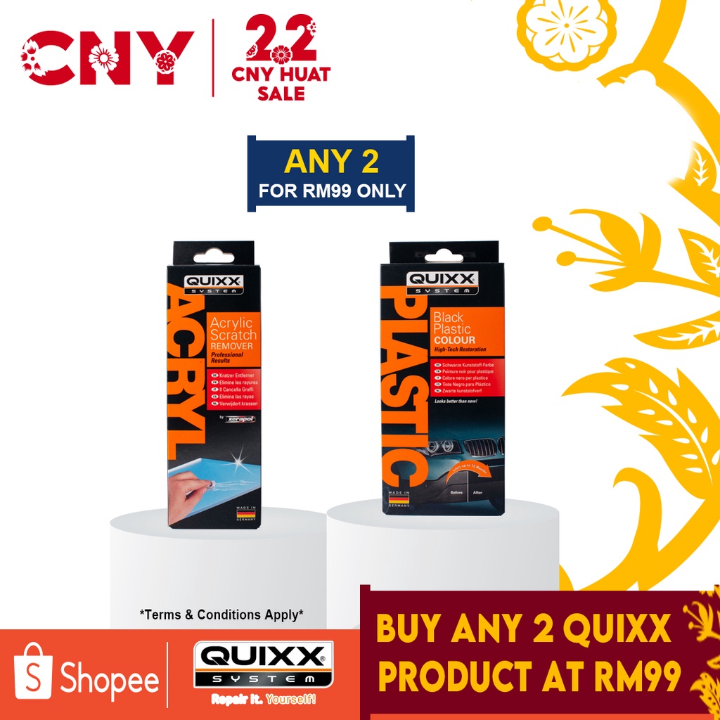 QUIXX Germany Acrylic Scratch Remover Kit Car Scratch Remover Car Cleaning  Accessories [Any 2 RM99]