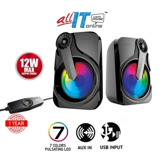 SonicGear Titan 2 Portable 2.0 Speaker with Volume Control + 7 Lighting