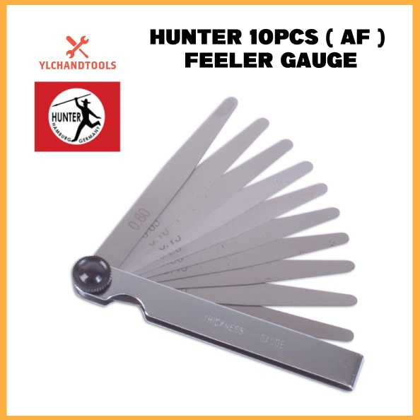 HUNTER 10PCS ( AF ) FEELER GAUGE ( MADE IN GERMANY ) Thickness Gauge ...