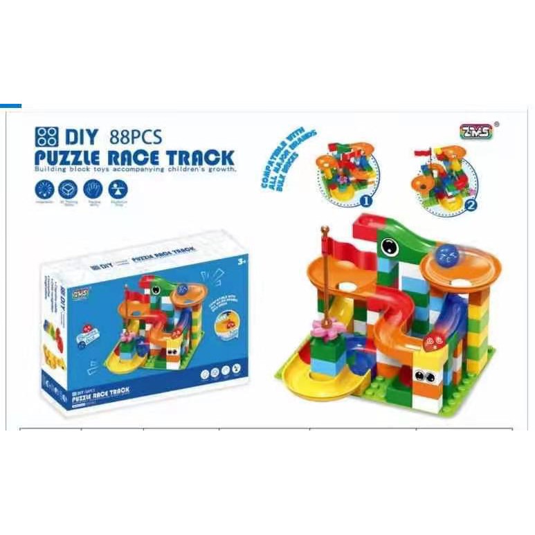 Building Block Toys Puzzle Race Track DIY 88pcs | Shopee Malaysia