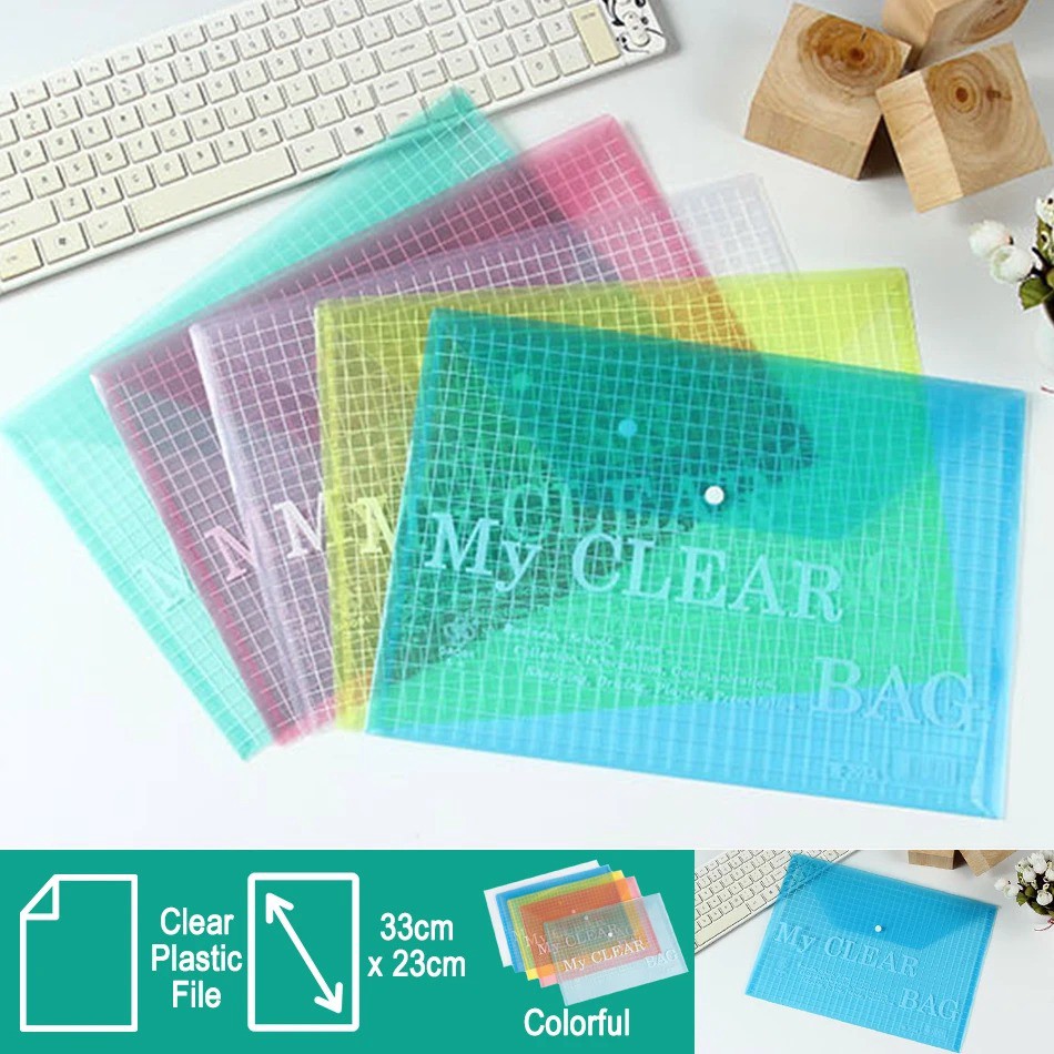 A4 PVC Storage File Folder, Document Holder, File Organizer Waterproof ...
