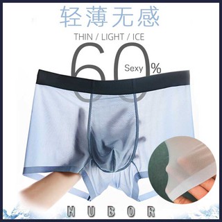 Sexy Men Mesh Hole Underwear Man Boxers Short Underpants Plus Size  Transparent Panties