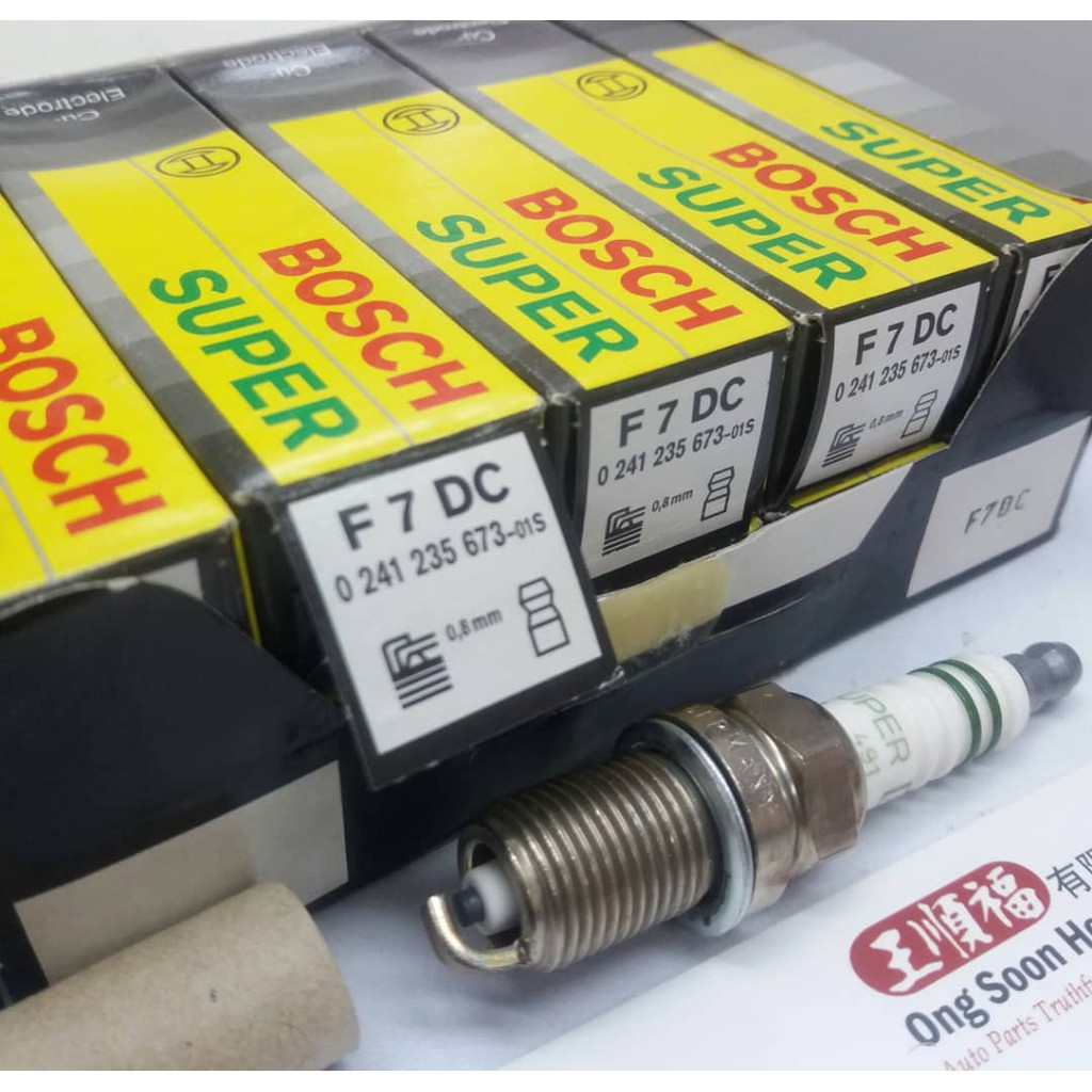 10 pcs F7DC Bosch super Spark Plug Viva Kelisa Kenari Kancil 850 Rusa