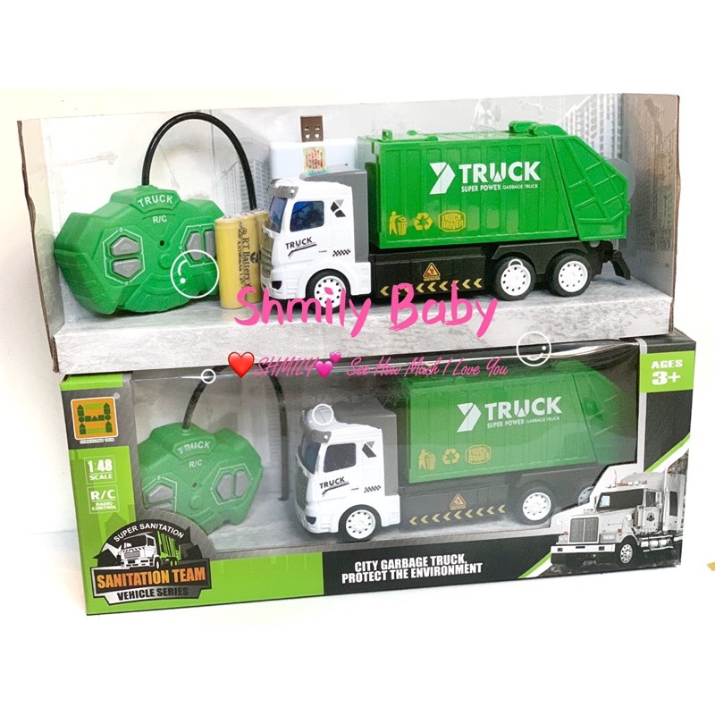 💥Ready Stock💥 148 REMOTE CONTROL SANITATION RUBBISH TRUCK RC LORI