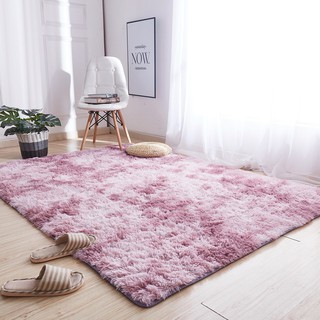 Premium Photo  A pink fluffy rug that is pink and white.