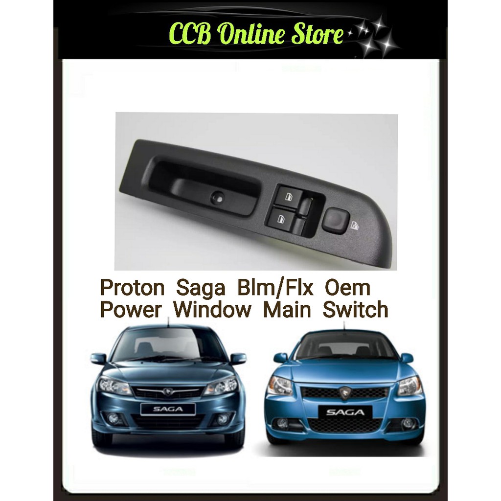 Oem Proton Saga BLM Power Window Switch Main 2 Doors Shopee Malaysia