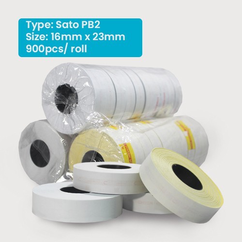 SATO PB2 PRICE LABEL STICKER ( 10 roll ) | Shopee Malaysia