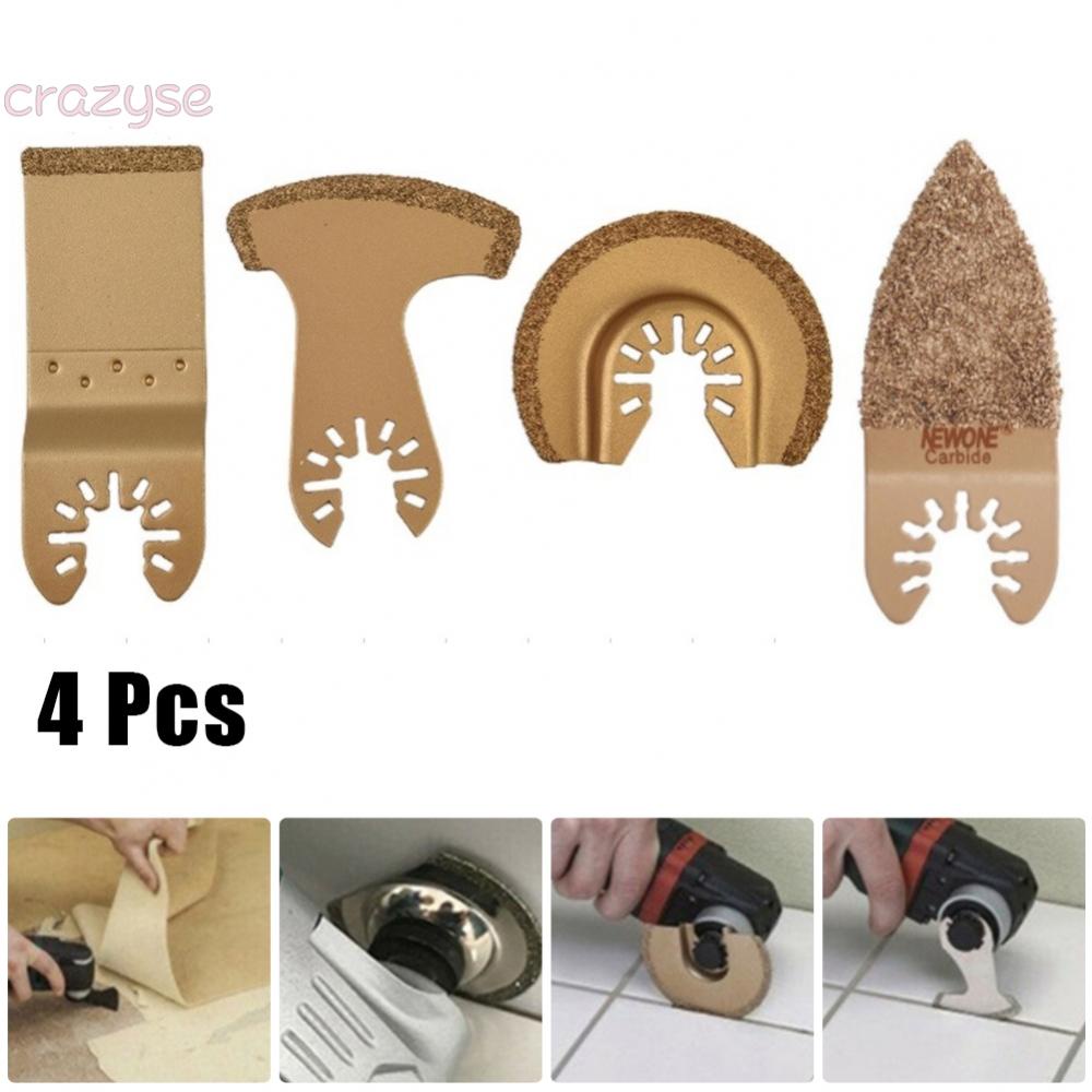 Carbide Oscillating Multi Tool Segment Saw Blades Tile Grout Cutter 4pcs Set Shopee Malaysia