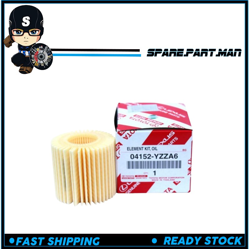 Toyota Original Oil Filter 04152-YZZA6 ORIGINAL WISH ZGE20 ALTIS (2009 ...