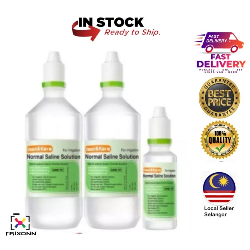 🔥READY STOCK🔥 Klean & Kare Normal Saline Solution (2 x 500ml + 100ml