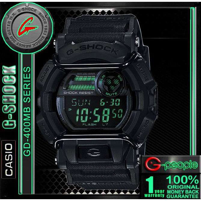 CASIO G-SHOCK GD-400MB-1DR / GD-400MB-1 / GD-400 WATCH 100 ...