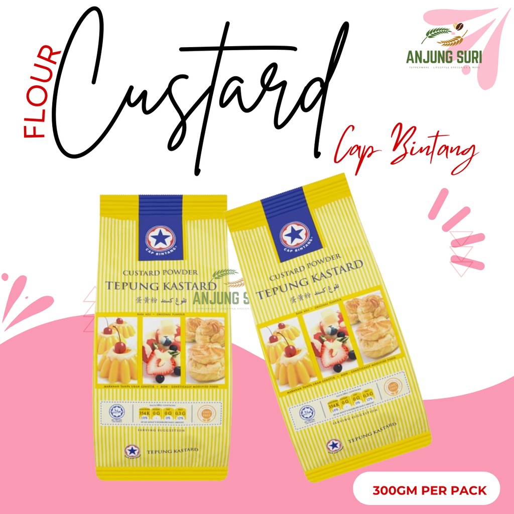 Custard Powder Original Flavour 300g Tepung Kastard Cap Bintang Sesuai