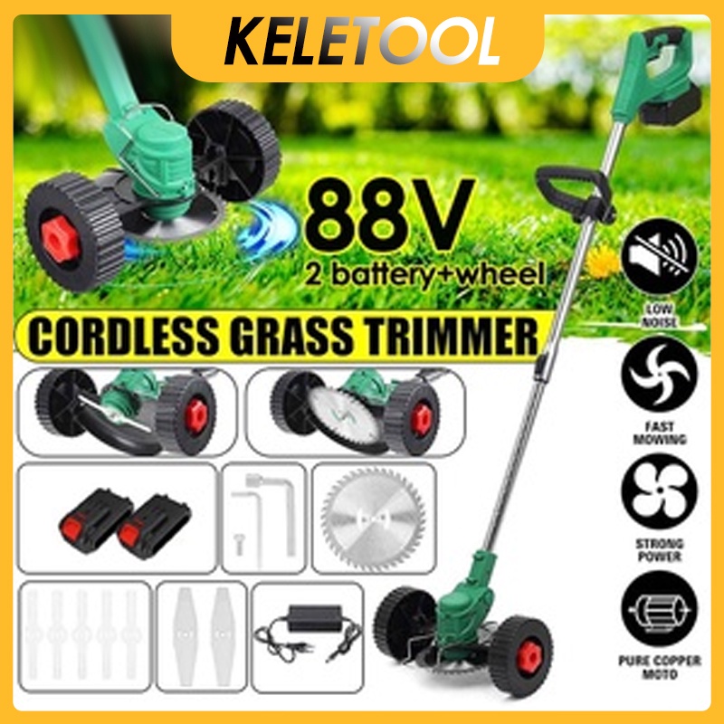 KELETOOL Electric Grass Trimmer Cordless Powerful Lawn Mower