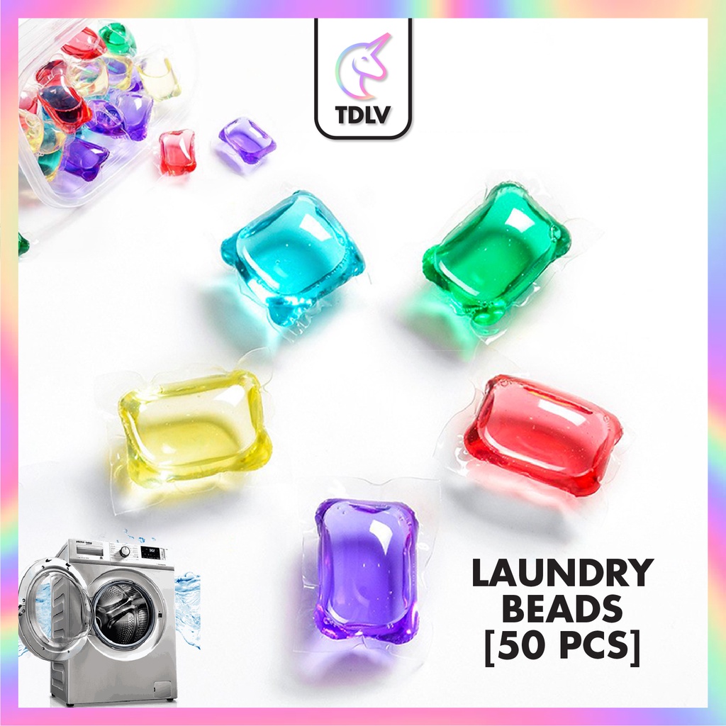 Tdlv 50pcs Mix Colour Sabun Candy Viral Laundry Condensation Beads Ball Sabun Candy Sabun Cuci