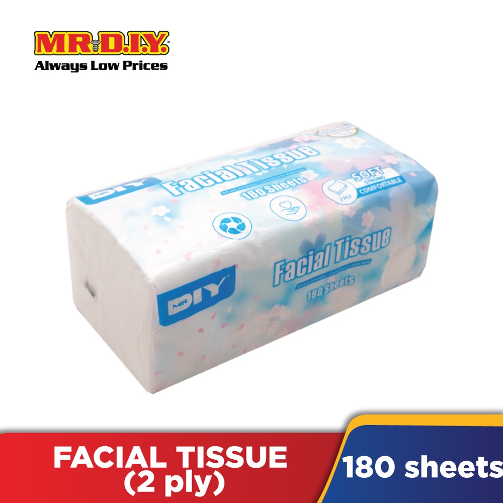 (MR.DIY) 2 Ply Facial Tissue (180 Sheets) | Shopee Malaysia