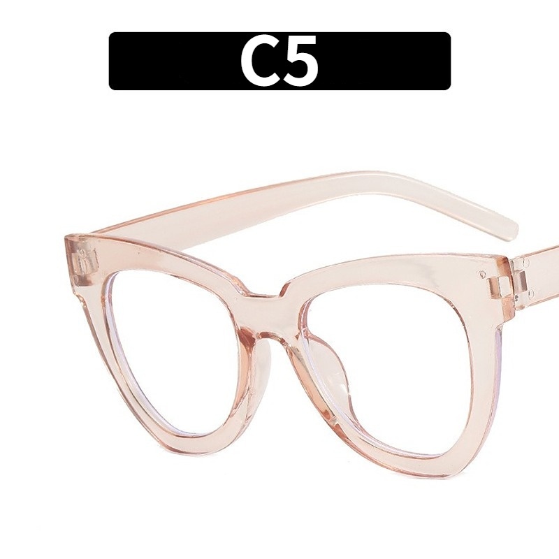 Jiuerba Western Fashion Oversized Cat Eye Glasses Leopard Print Frame