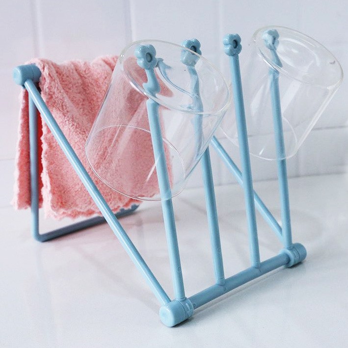 Foldable Vertical Rags Kitchen Towels Hanger Table Storage Rack Cup ...