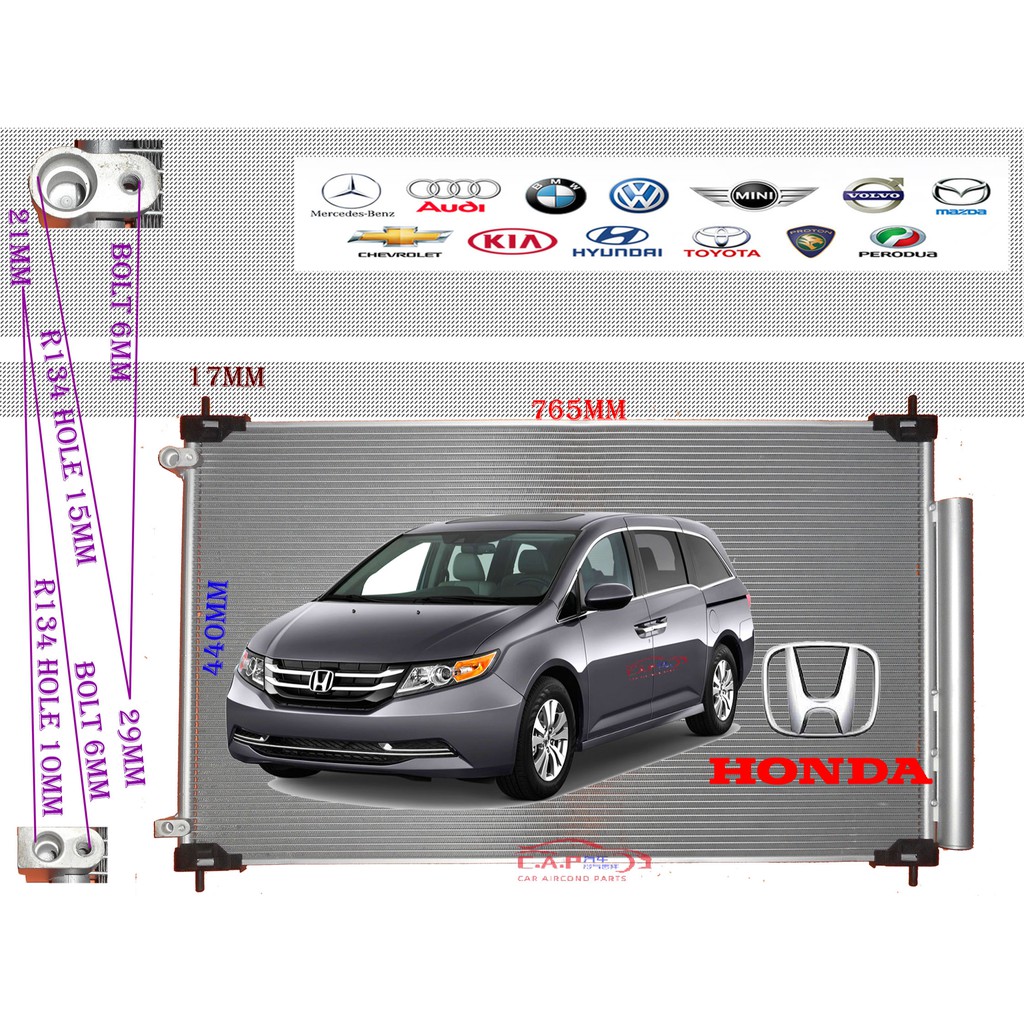 CONDENSER HONDA ODYSSEY RC1 2015Y ( 05500423 ) Shopee Malaysia