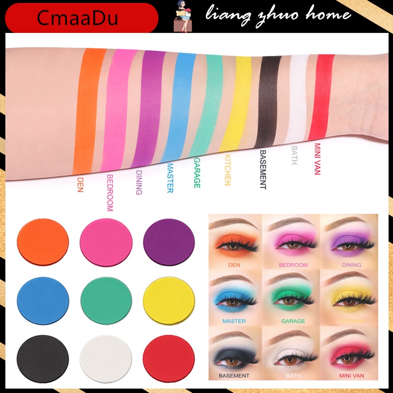 9 Colors Matte Eyeshadow Palette Makeup Kit Shimmer Glitter Eye Shadow  Powder/