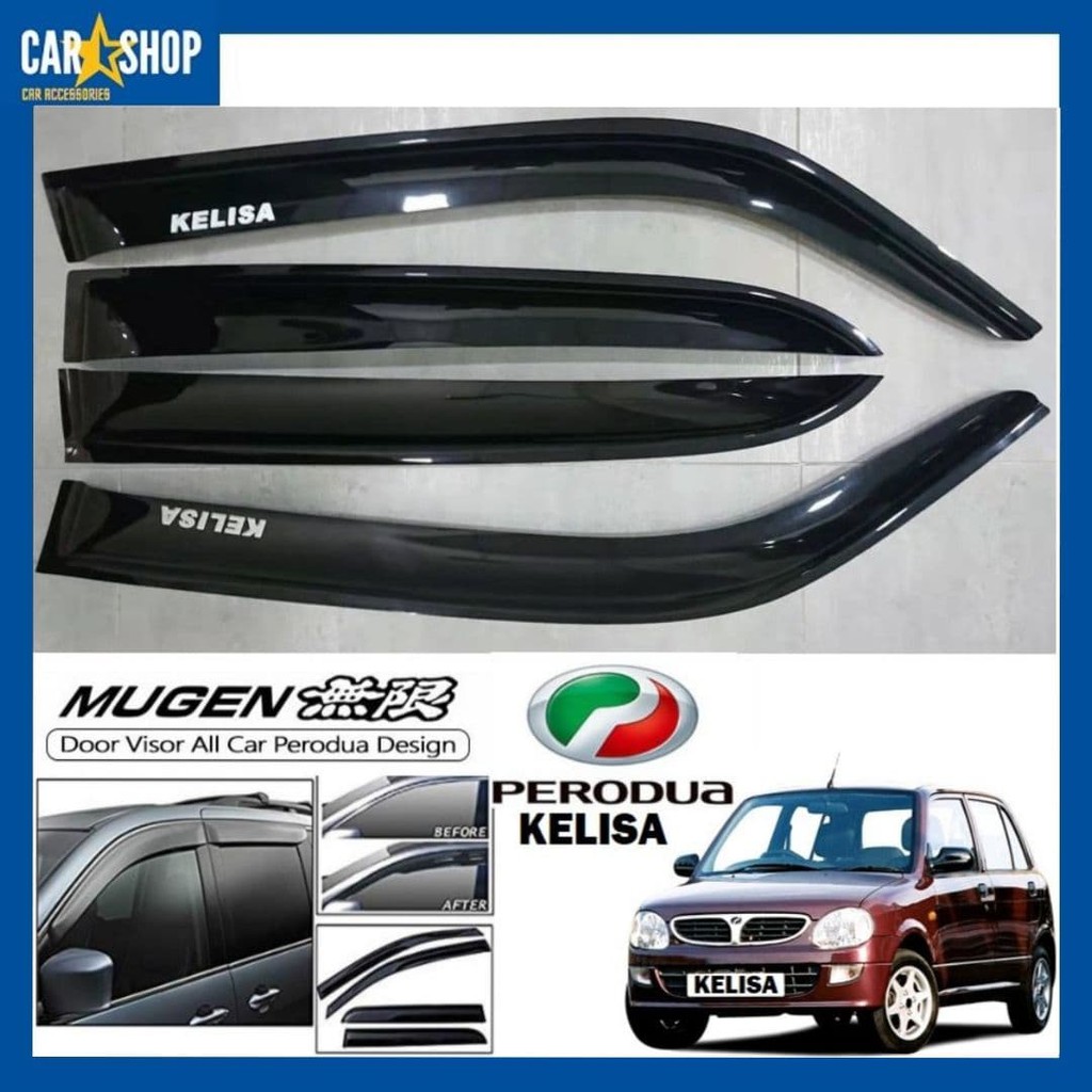 Door Visor Air Press Window Mugen Style Acrylic Wind Deflector For