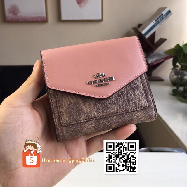 Coach wallet best sale women pink