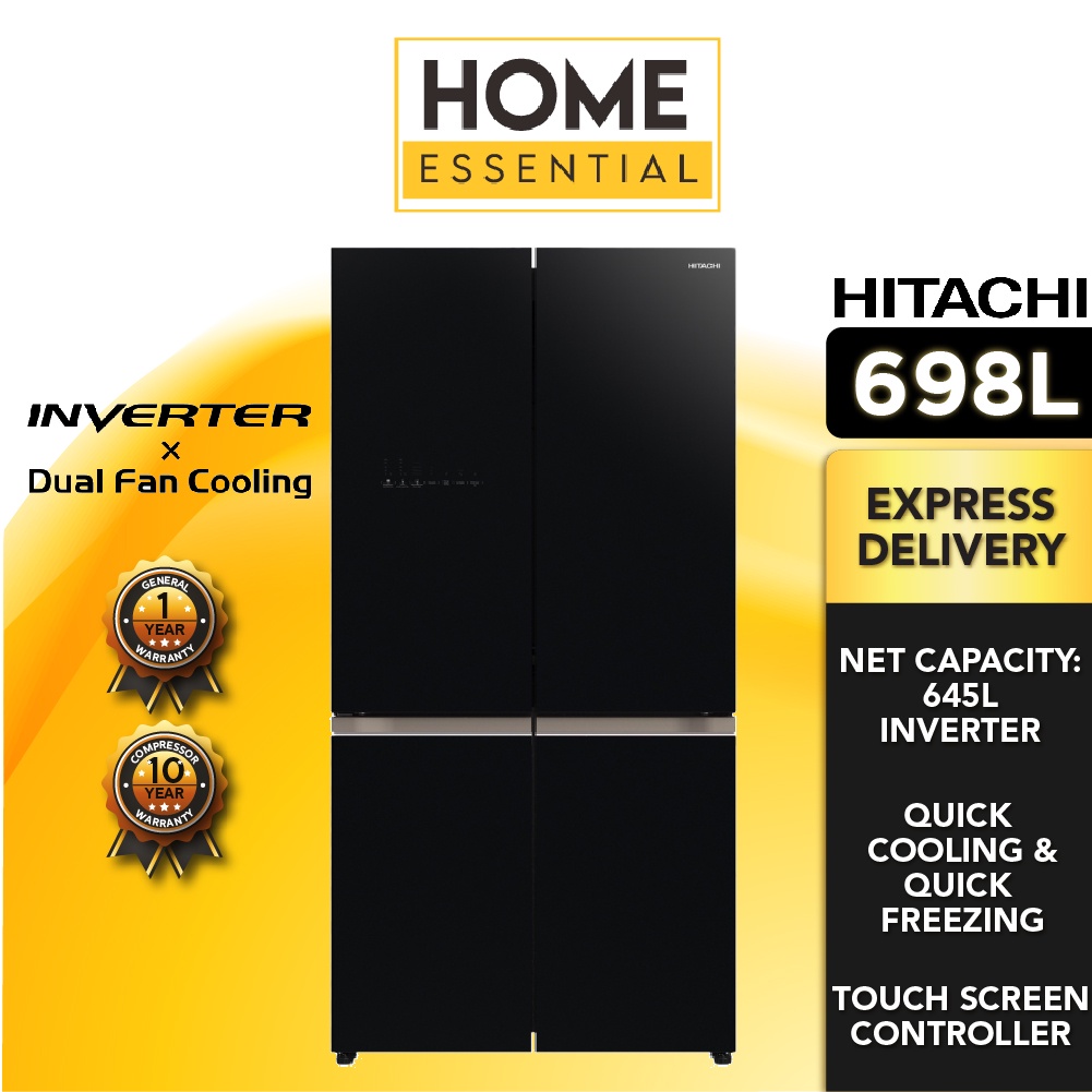 Hitachi 4 Door Inverter French Bottom Refrigerator (698L) RWB700VM2