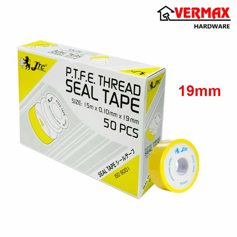 [19mm x 0.1mm] JTC PTFE White Seal Tape / Water Plumbing Hose Seal Anti ...