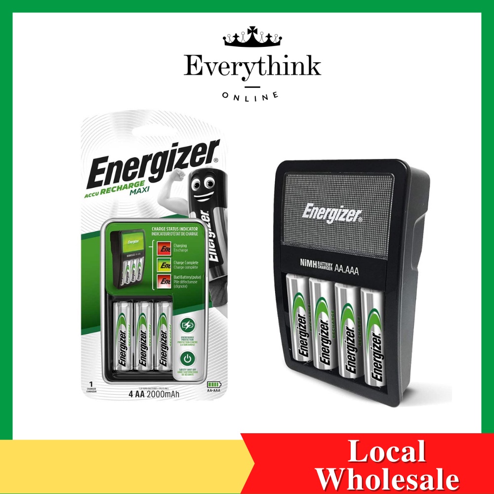 [READY STOCK] ENERGIZER CHVCM4 MAXI CHARGER + 4AA 2000MAH RECHARGEABLE ...