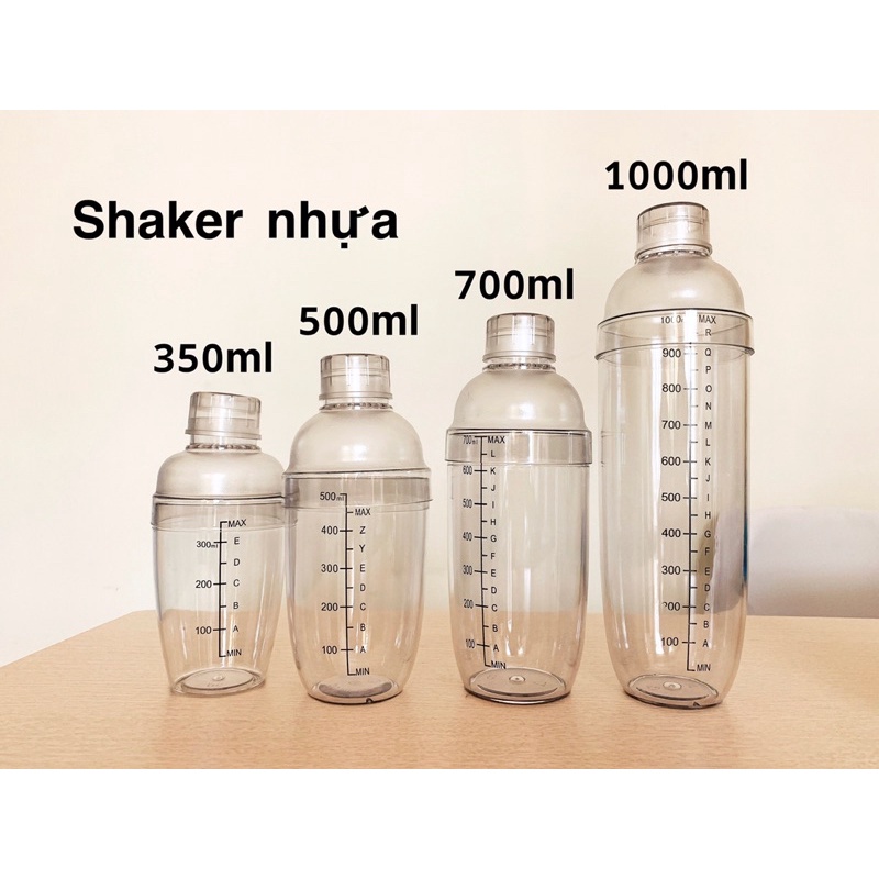 Plastic or stainless steel mixing Shaker with graduations (350ml,530ml ...