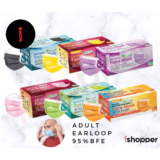 SIMPLYK EARLOOP FACE MASK ULTRA SOFT DISPOSABLE (3 LAYERS) | Shopee ...