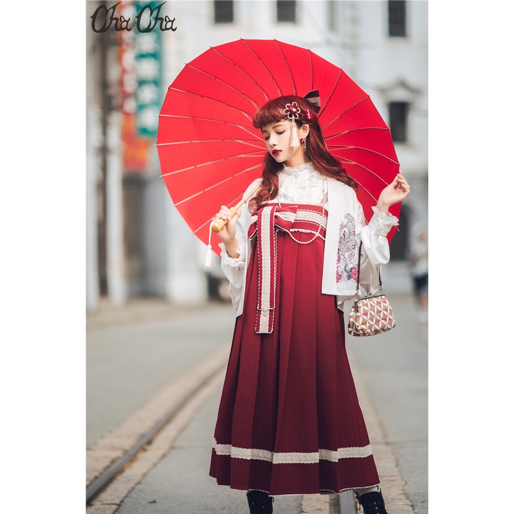 CHACHA Love & Death HAKAMA type LOLITA WALOLI JSK PLEATED DRESS SHOWA ...
