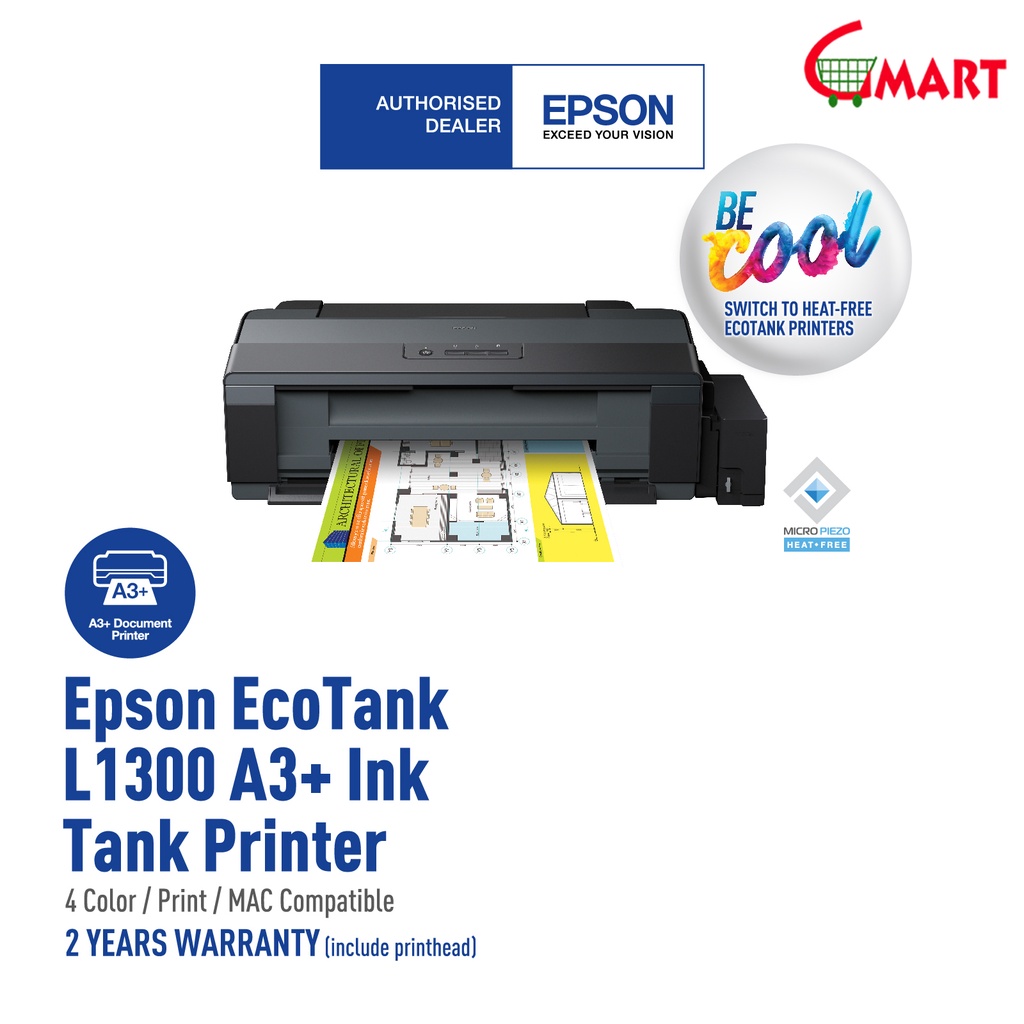 Epson L1300 A3 Color Ink Tank Printer (Printing only) | Shopee Malaysia