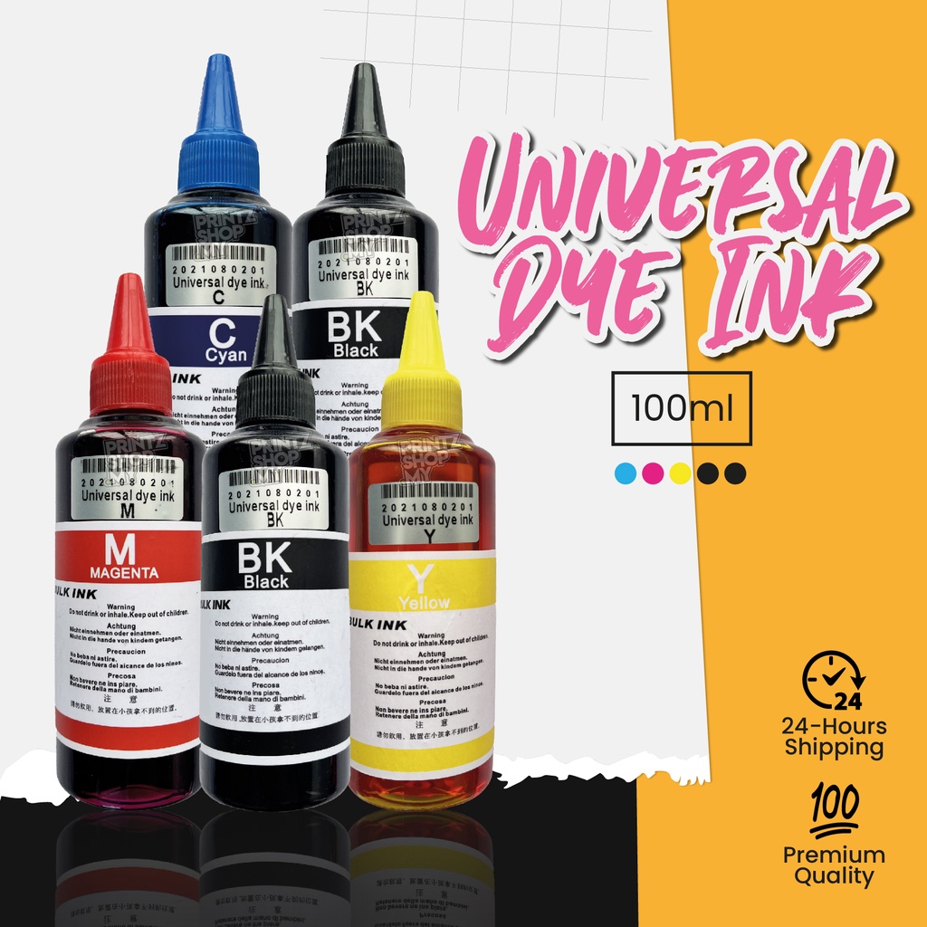 【𝐑𝐞𝐚𝐝𝐲 𝐒𝐭𝐨𝐜𝐤】 Ciss Refill Ink 100ML for Canon/hp/epson/brother Inkjet ...