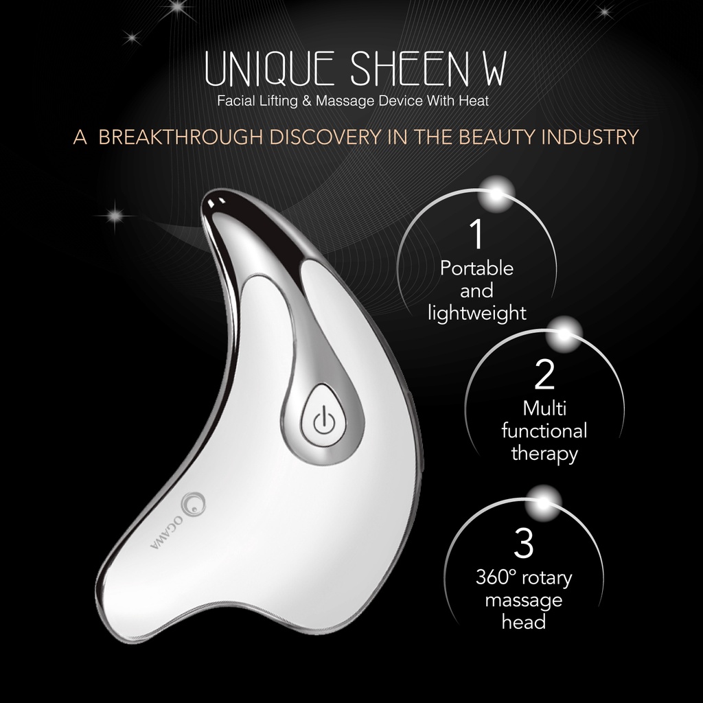 OGAWA Unique Sheen W Facial Lifting Massage Device with Heat
