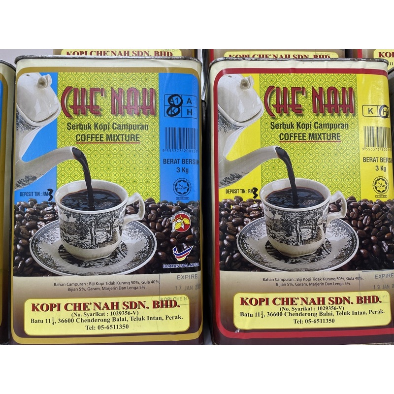 SERBUK KOPI CHE NAH 2.8KG+- DALAM TIN & KOTAK | Shopee Malaysia