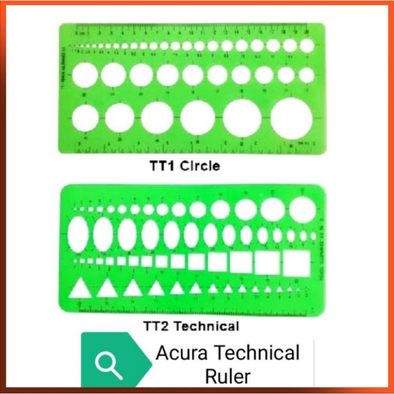 Technical Geometry Design Template Ruler Stencil / Acura Tecni Ruler ...