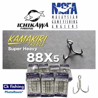 ICHIKAWA Kamakiri 88X5 Treble Hook 5X Strong Heavy cover