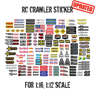 UPDATED* 1/16 1/12 WPL MN RC CRAWLER Sponsor Waterproof PVC Sticker