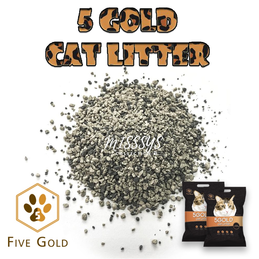 🎁 FREE GIFT 🎁 5 Gold Cat Litter 10L Scentless Activate Carbon